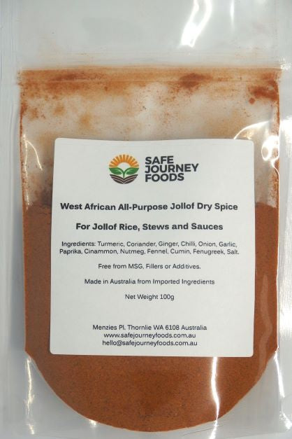 West African All-Purpose Jollof Dried Spice (For Jollof Rice, Pilaf, Stews and Sauces)